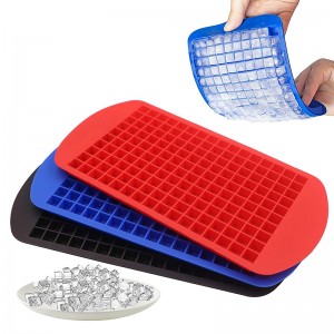 Dearadh saincheaptha, tráidirí ciúb oighir silicone le haghaidh cocktail fuisce fuaraithe